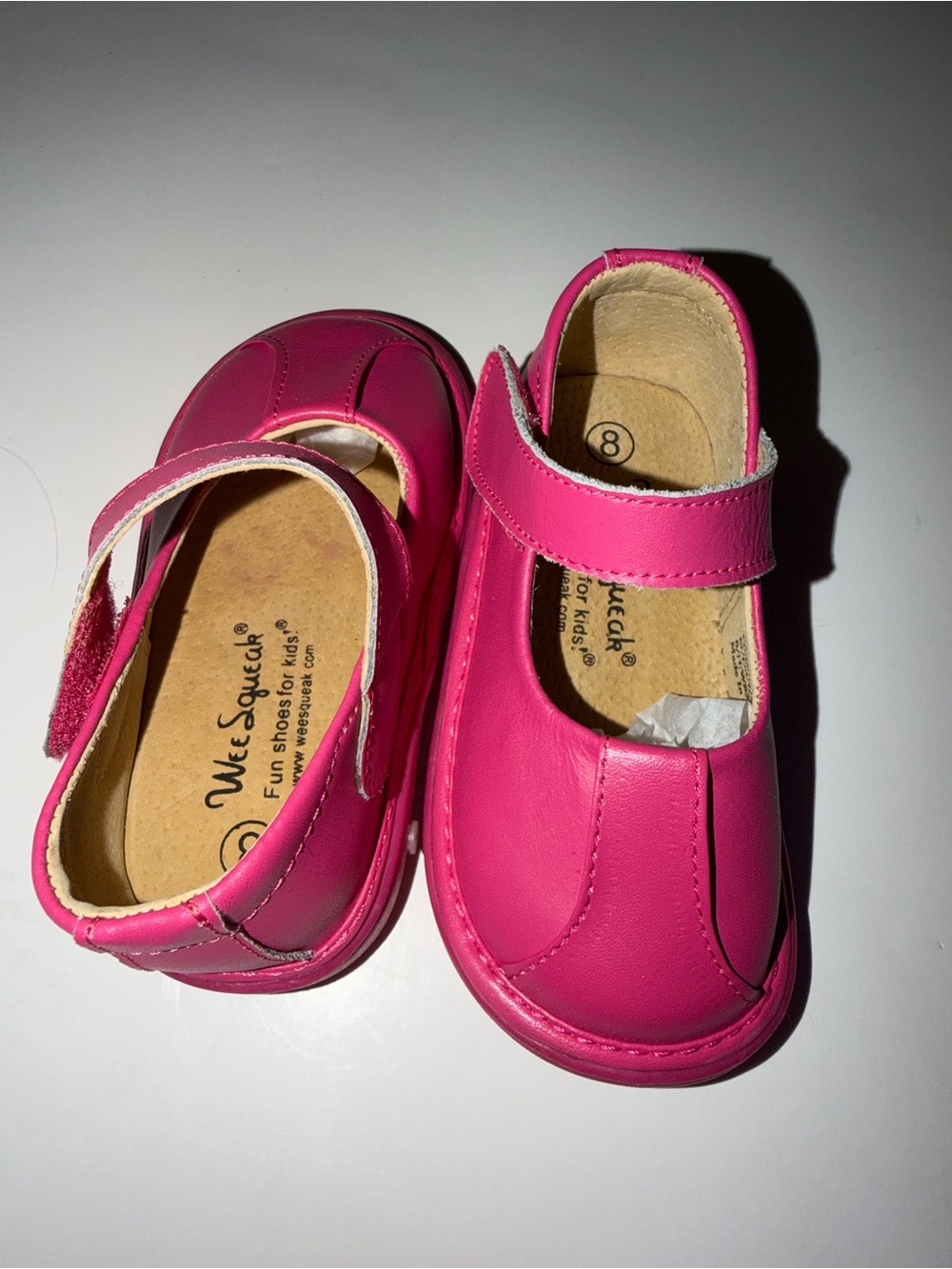Wee Squeak Bright Pink Mary Jane Dress Shoes for Kids